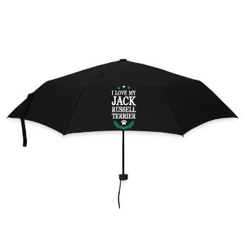 Jack Russell Terrier - Regenschirm (klein) - Schwarz - Vorne