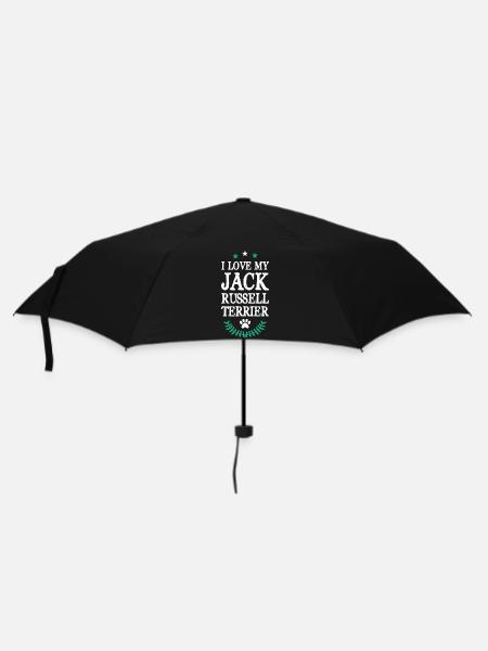Jack Russell Terrier - Regenschirm (klein) - Schwarz