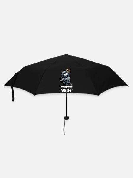 Bevor Du Fragst Nein Graupapagei Papagei Papageien - Regenschirm (klein) - Schwarz