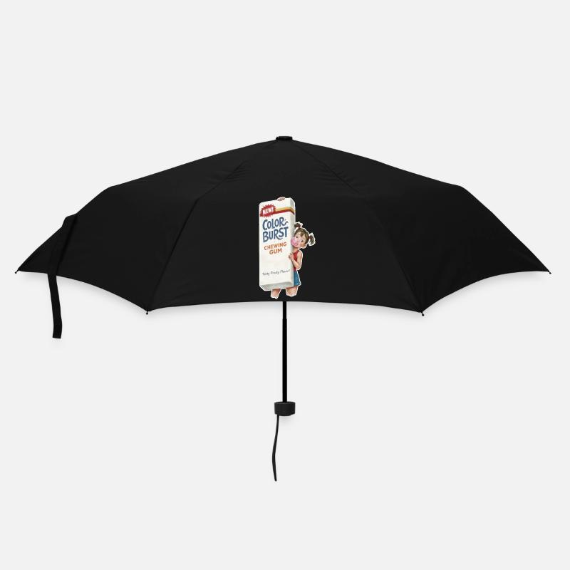 Chewing-gum rétro - Parapluie standard - noir