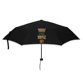 Morchelpilz-jäger Wilde Morchelpilze Auf - Regenschirm (klein) - Schwarz - Vorne