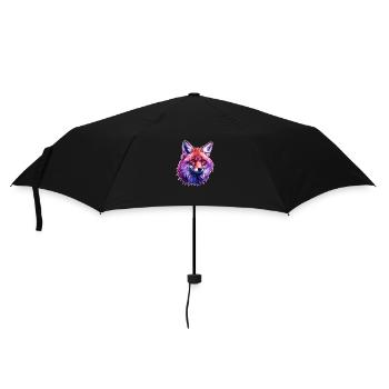 Colorful fox head - Umbrella (small) - black - Front