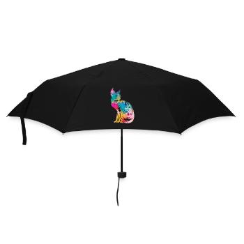 Sphynx Katzen - Regenschirm (klein) - Schwarz - Vorne