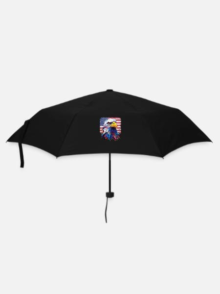 American Patriotic Eagle USA Flag 4th July Fathers - Umbrella (small) - black