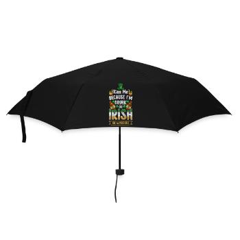 Irish Shamrock Pot Alcohol - Umbrella (small) - black - Front