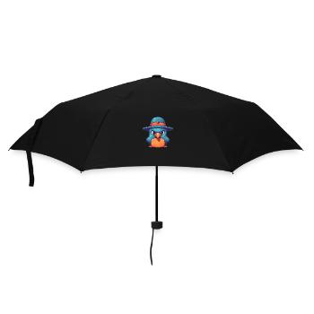 Bird with a hat - Umbrella (small) - black - Front