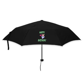 GEBURTSTAG. ALLES GUTE ZUM GEBURTSTAG. ALLES GUTE ZUM GEBURTSTAG. - Regenschirm (klein) - Schwarz - Vorne