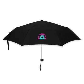 Surf retro sunset - Umbrella (small) - black - Front