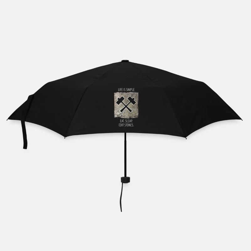 Stonemason Stone Sculptor Saying - Umbrella (small) - black