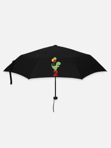 Second Birthday Boy T Rex Dinosaur - Parapluie standard - noir