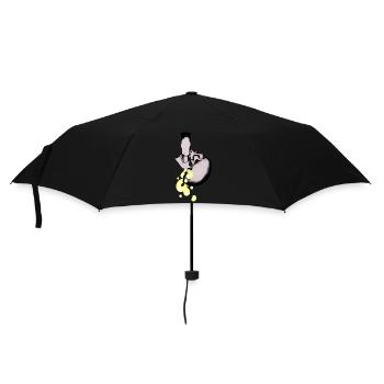 SAUFEN WIE EIN LOCH - Regenschirm (klein) - Schwarz - Vorne