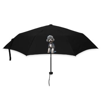Bedlington Terrier - Regenschirm (klein) - Schwarz - Vorne