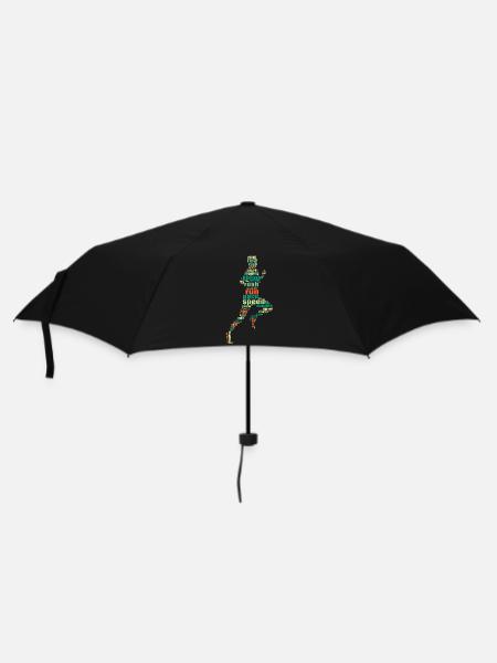Running Rush run Pace Speed Marathon Runner gifts - Regenschirm (klein) - Schwarz