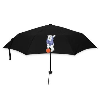 Polar Bear Bowling Bowling Ball - Umbrella (small) - black - Front