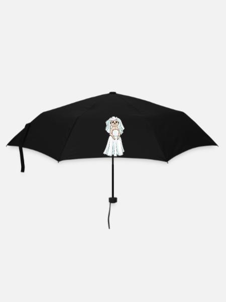 Erdmännchen Braut Schleier Hochzeit - Regenschirm (klein) - Schwarz