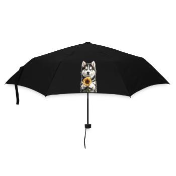 Alaskan Malamute - Regenschirm (klein) - Schwarz - Vorne