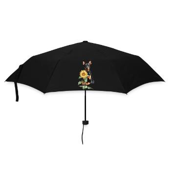 Dobermann - Regenschirm (klein) - Schwarz - Vorne