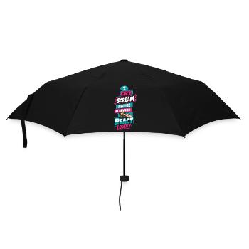 Anime-fangirl Schreit Anime-reaktion - Regenschirm (klein) - Schwarz - Vorne