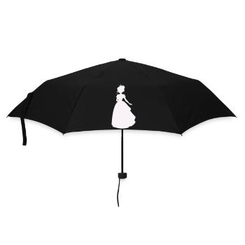 Prinzessin im Ballkleid - Regenschirm (klein) - Schwarz - Vorne