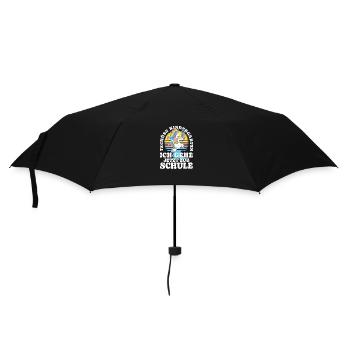 Einschulung Einhorn Tschüss Kindergarten - Regenschirm (klein) - Schwarz - Vorne