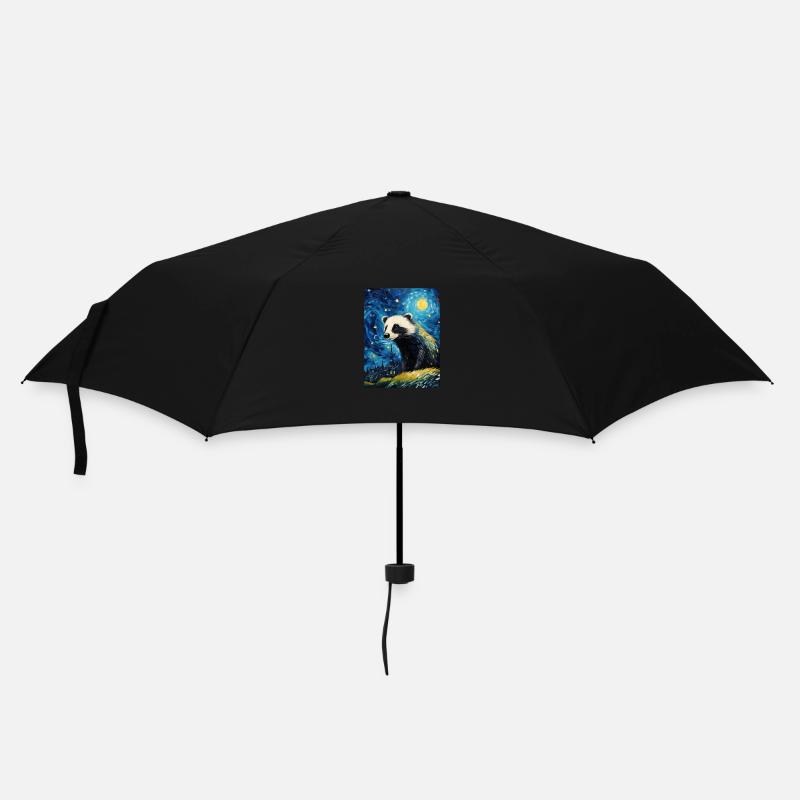 Blaireau Van Gogh Nuit étoilée - Parapluie standard - noir