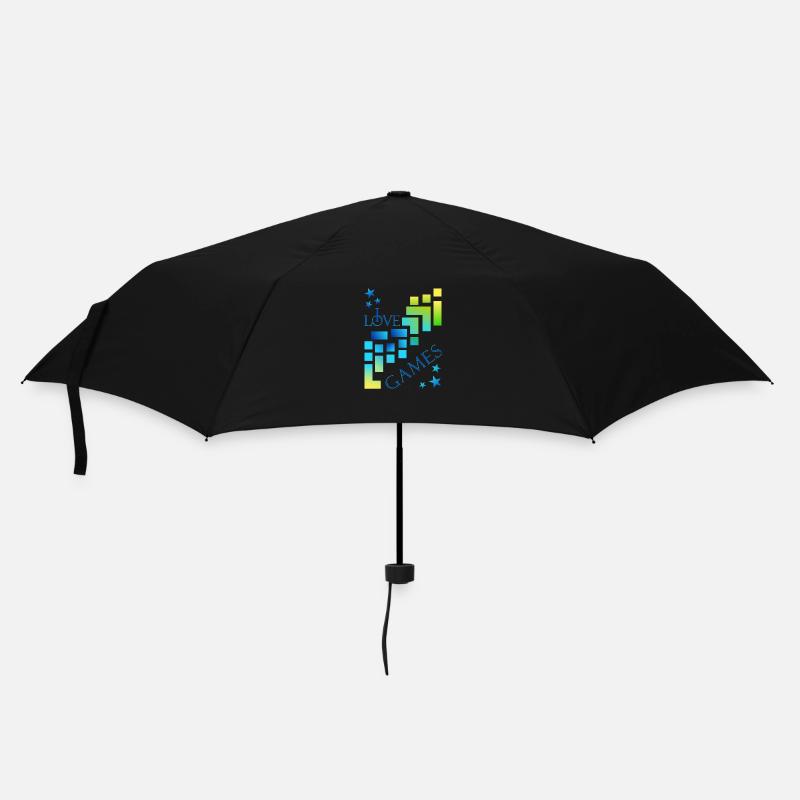 I love games - Regenschirm (klein) - Schwarz