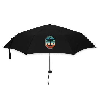 Ahoy Anchor Maritime Sea Seafaring Lake Saying - Umbrella (small) - black - Front