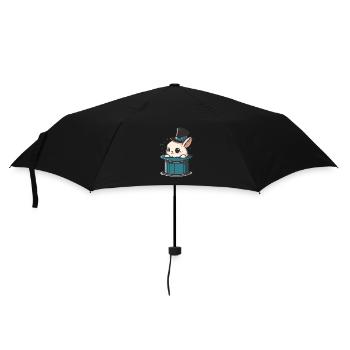 Lapin fantasque dans un chapeau de magicien : un enchantement - Parapluie standard - noir - Devant