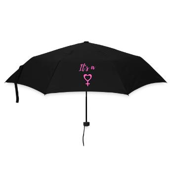 Baby Announcement Pregnancy - Girl - Surprise - Umbrella (small) - black - Front