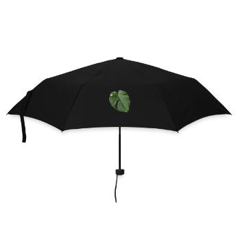 Monsterablatt - Regenschirm (klein) - Schwarz - Vorne