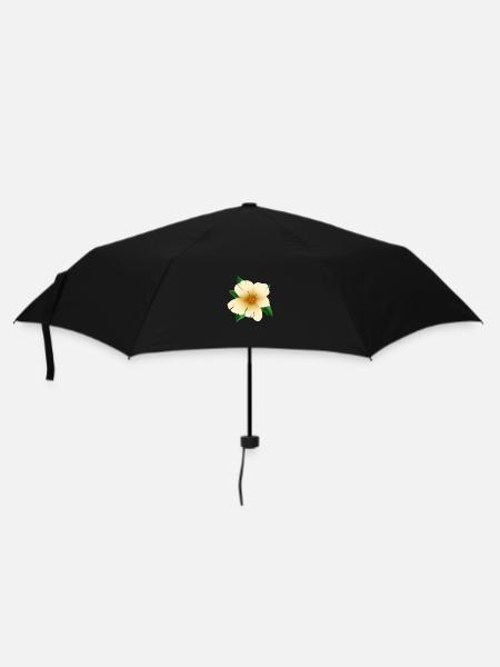 Hibiskusblüte - Regenschirm (klein) - Schwarz