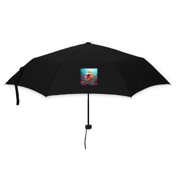 Les palmes en l’air ! Drôle de poisson avec des lunettes de soleil - Parapluie standard - noir - Devant