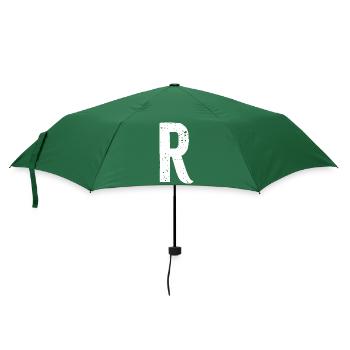 R-Buchstabe - Regenschirm (klein) - Flaschengrün - Vorne