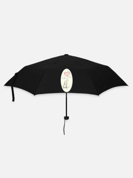 Niedlicher Elefant - Regenschirm (klein) - Schwarz