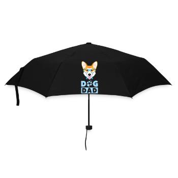 Papa chien corgi gallois - Parapluie standard - noir - Devant