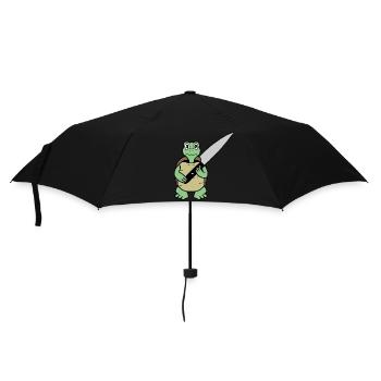 Killer Shildkröte- gemein und gefährlich - Regenschirm (klein) - Schwarz - Vorne