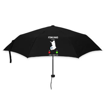 Finnland ruft - Lustiges Design für eingehende Anrufe - Regenschirm (klein) - Schwarz - Vorne