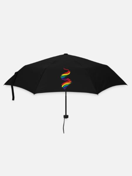 Abstract Rainbow Pride Tornado Design - Vibrant - Umbrella (small) - black