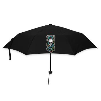 serpent squelette et tatouage - Parapluie standard - noir - Devant