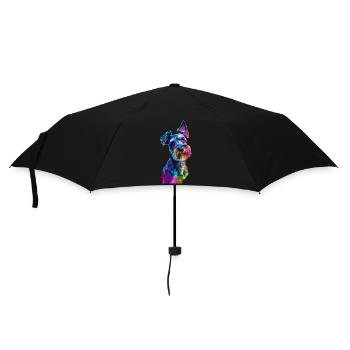 Zwergschnauzer - Regenschirm (klein) - Schwarz - Vorne