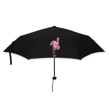 Flamingo Joueur de football Football - Parapluie standard - noir - Devant