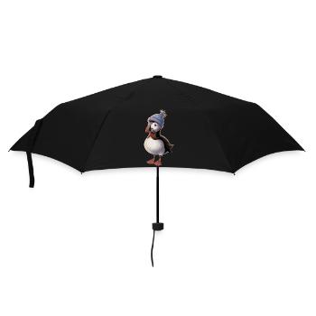 Beau macareux avec chapeau - Parapluie standard - noir - Devant