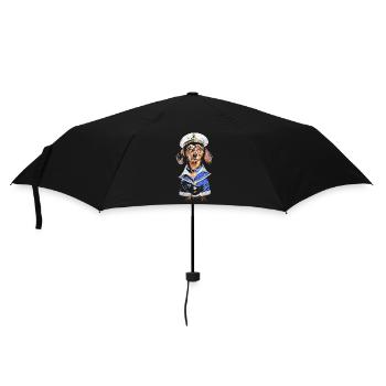 Seemann-Dackel - Regenschirm (klein) - Schwarz - Vorne