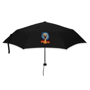 Ostrich, Van Gogh, Starry Night, Animal, Bird - Umbrella (small) - black - Front