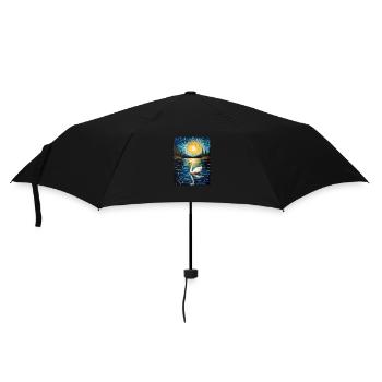 Swan, Van Gogh, Starry Night, Animal, Bird - Umbrella (small) - black - Front