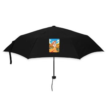 Anime Girl Sunflowers - Umbrella (small) - black - Front