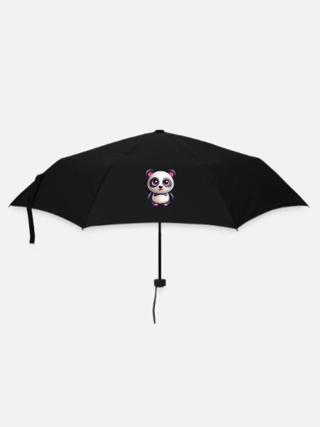 Kawaii Panda - Umbrella (small) - black