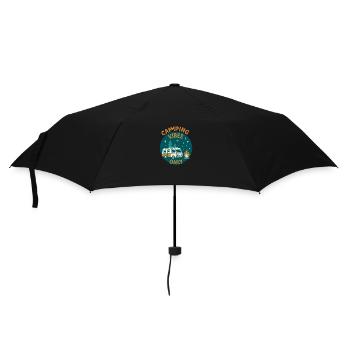 Camping Vibes Only - Freizeit Design - Regenschirm (klein) - Schwarz - Vorne