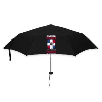 Dominikanische Republik | Dominikaner Geschenkidee - Regenschirm (klein) - Schwarz - Vorne