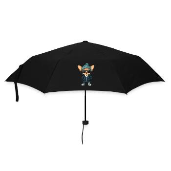 Chihuahua chien bande dessinée cool - Parapluie standard - noir - Devant